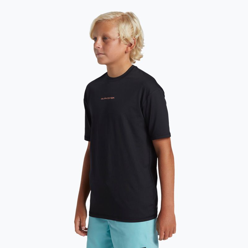 Quiksilver Everyday Surf Tee schwarz/weißes Kinder-Schwimm-Shirt 4