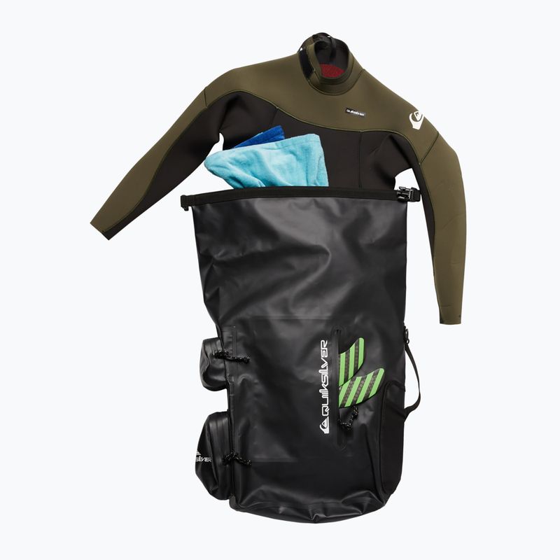 Quiksilver Evening Sesh 35 l schwarz/schwarzer wasserdichter Rucksack 6