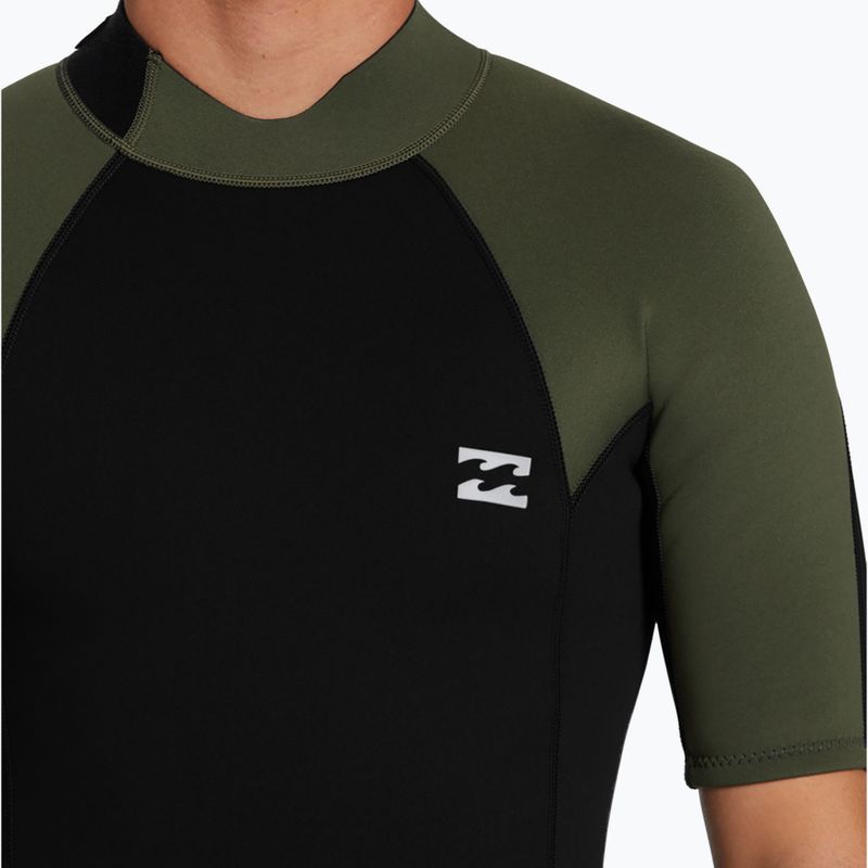 Men's Billabong 2mm Folie Back Zip Frühling Moos Schwimmen Schaum 5