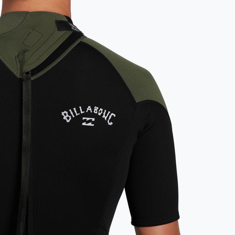Men's Billabong 2mm Folie Back Zip Frühling Moos Schwimmen Schaum 6