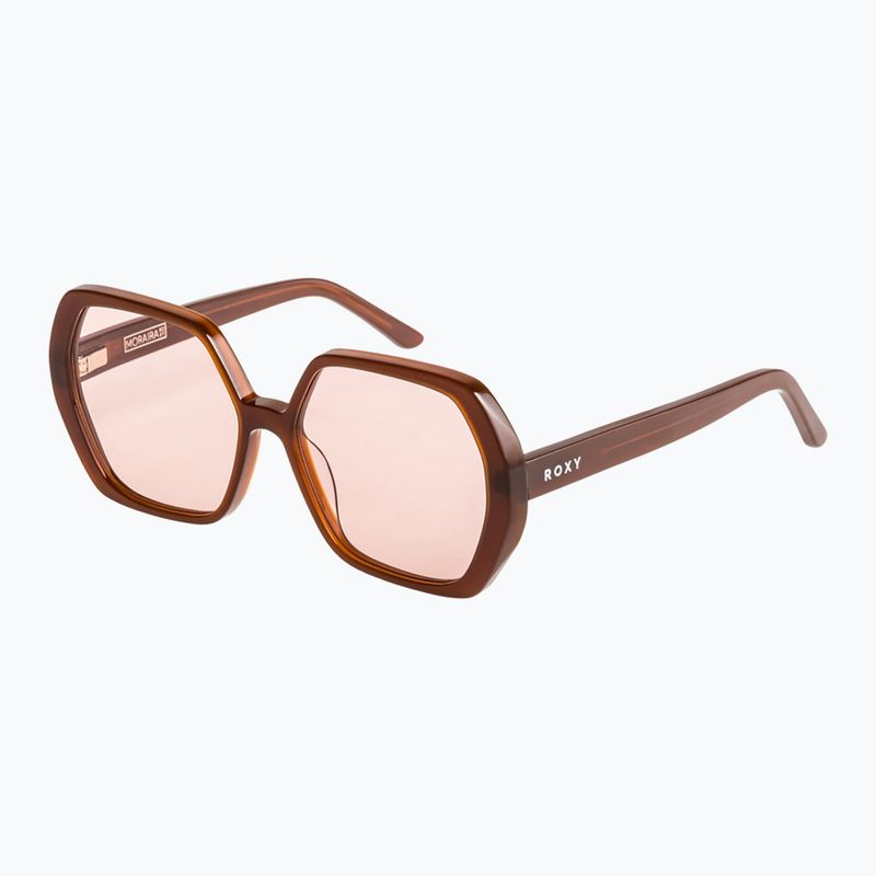 Roxy Moraira glänzende Root Beer/Rosa Sonnenbrille für Frauen