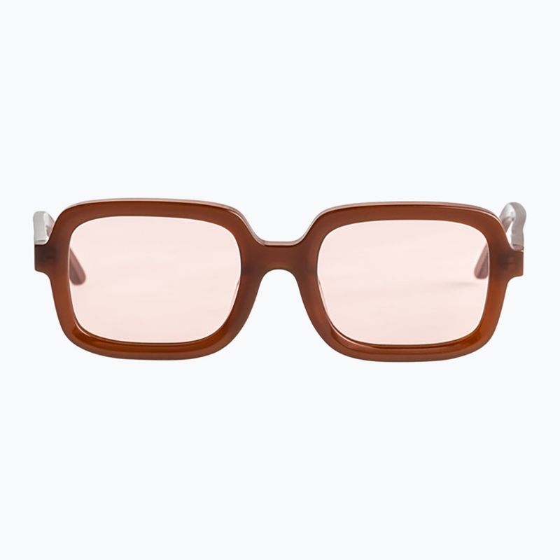 ROXY Albahia glänzende Sonnenbrille für Frauen Root Beer/Rosa 2