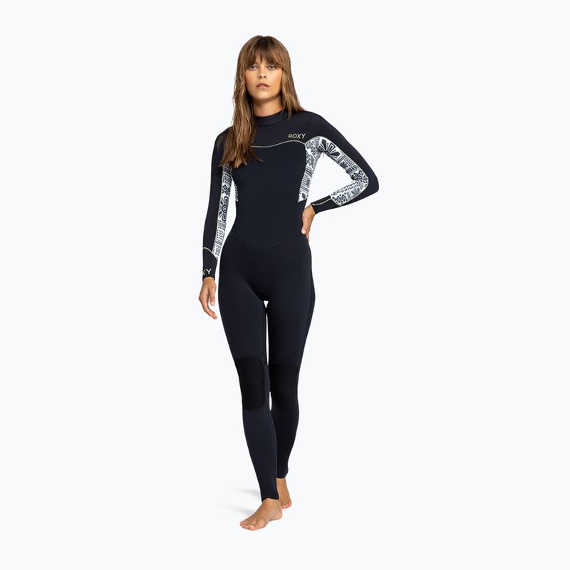 Neoprenanzug Damen ROXY 4/3 Swell Series Back Zip GBS egret mo rockin vibes
