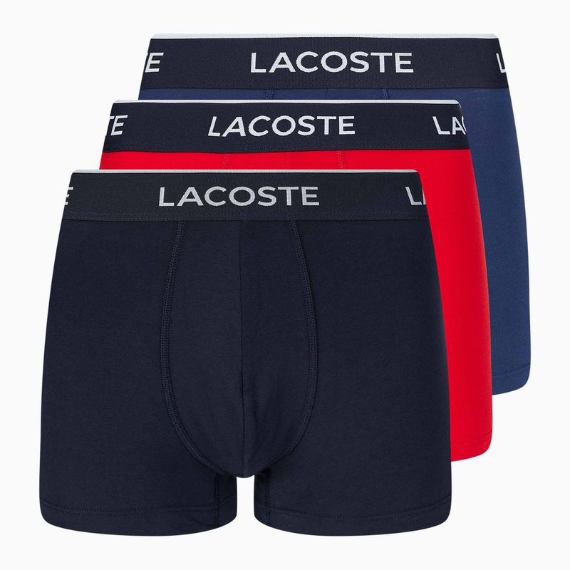 Lacoste Boxershorts 5H3389 W64 3 Paar marineblau/rot methylen