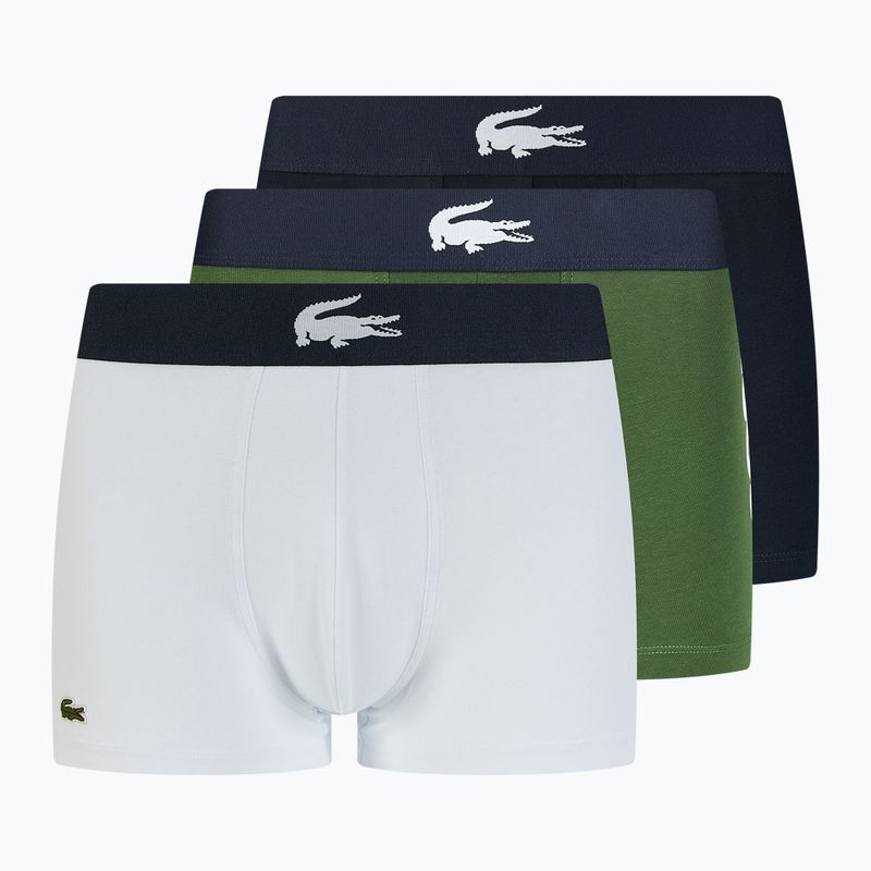 Lacoste Boxershorts 5H1803 P52 3 Paar Thymian/Marineblau/Weiß