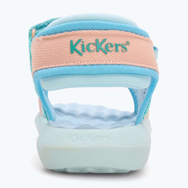 Kickers Kickjune blau/korallenrosa/grün Kindersandalen 6