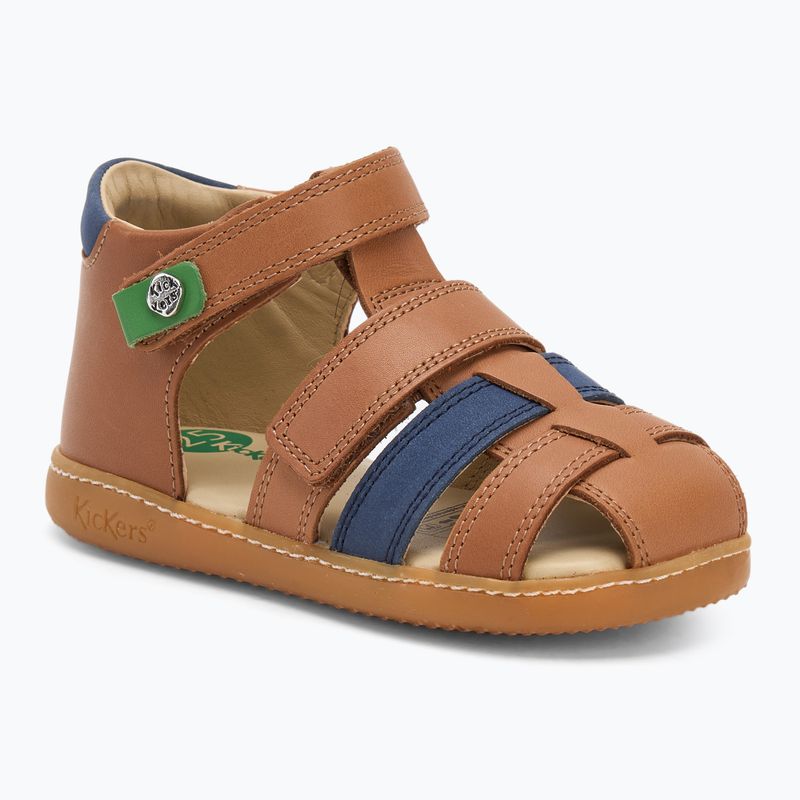 Kickers Kick Pod camel/navy Kindersandalen