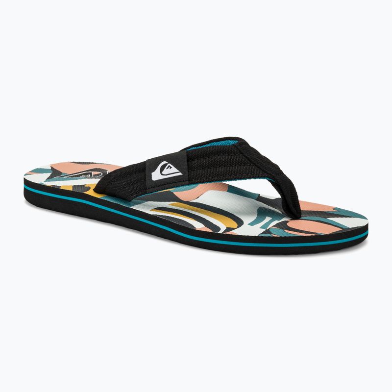 Herren Quiksilver Molokai Layback II Flip Flops weiß / schwarz / blau