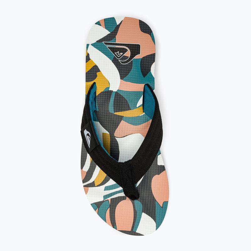 Herren Quiksilver Molokai Layback II Flip Flops weiß / schwarz / blau