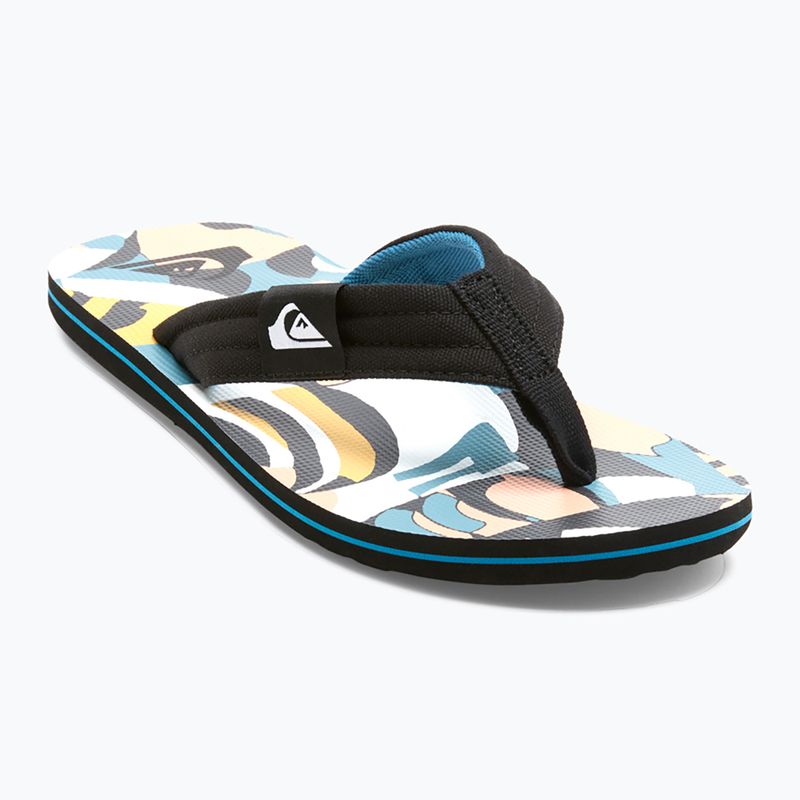 Herren Quiksilver Molokai Layback II Flip Flops weiß / schwarz / blau