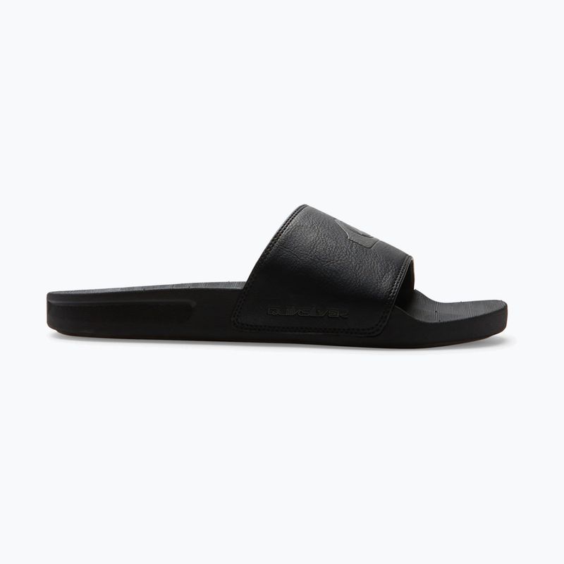 Quiksilver Herren Rivi Nubuck Slide Flip-Flops schwarz 1 2