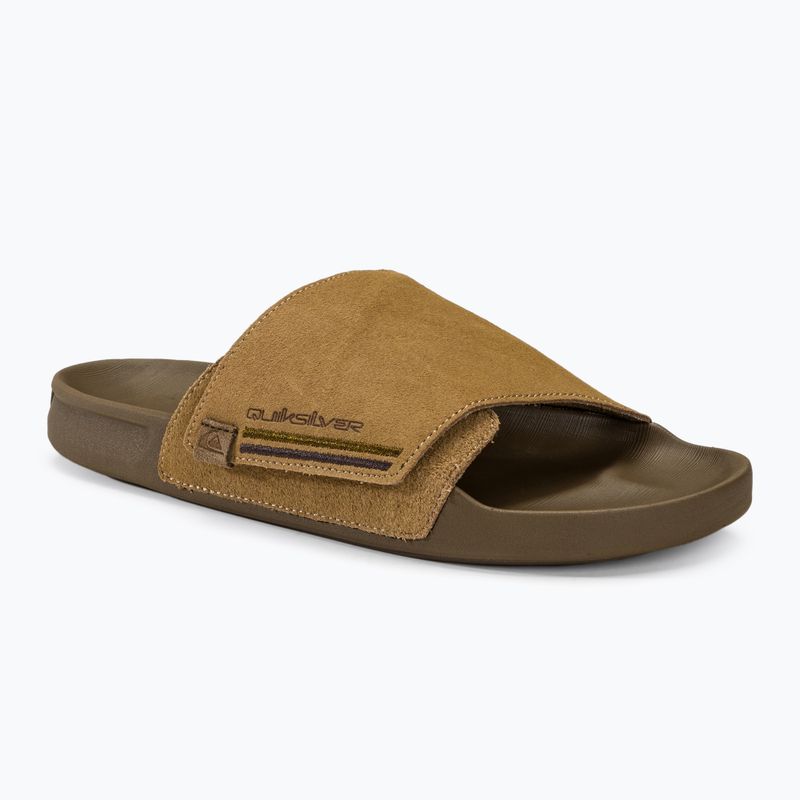 Quiksilver Rivi Suede Herren Flip-Flops hellbraun 1