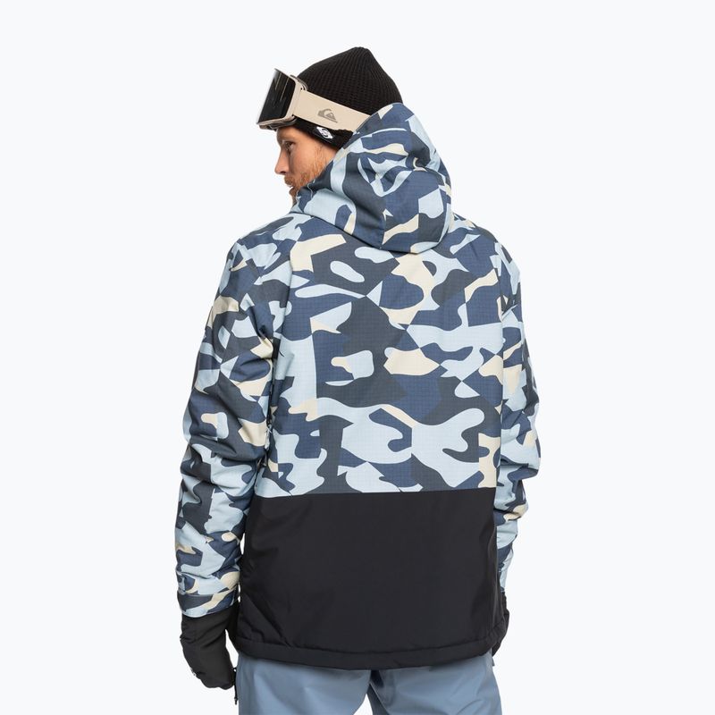 Herren Quiksilver Mission gedruckt Block Rätsel camo Eis fließen Snowboardjacke 2