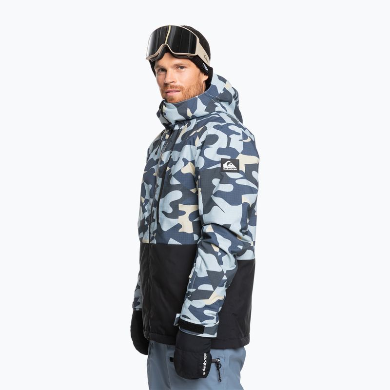 Herren Quiksilver Mission gedruckt Block Rätsel camo Eis fließen Snowboardjacke 3