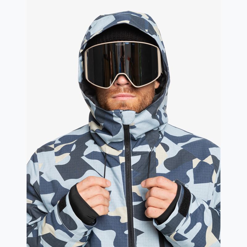 Herren Quiksilver Mission gedruckt Block Rätsel camo Eis fließen Snowboardjacke 4