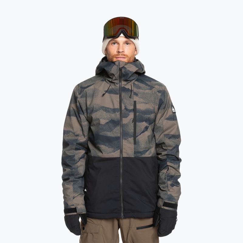 Quiksilver Männer Mission gedruckt Block Berg Spray Feldflasche Snowboardjacke