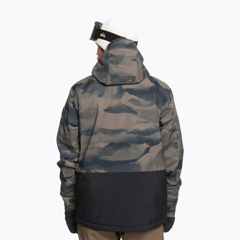 Quiksilver Männer Mission gedruckt Block Berg Spray Feldflasche Snowboardjacke 2