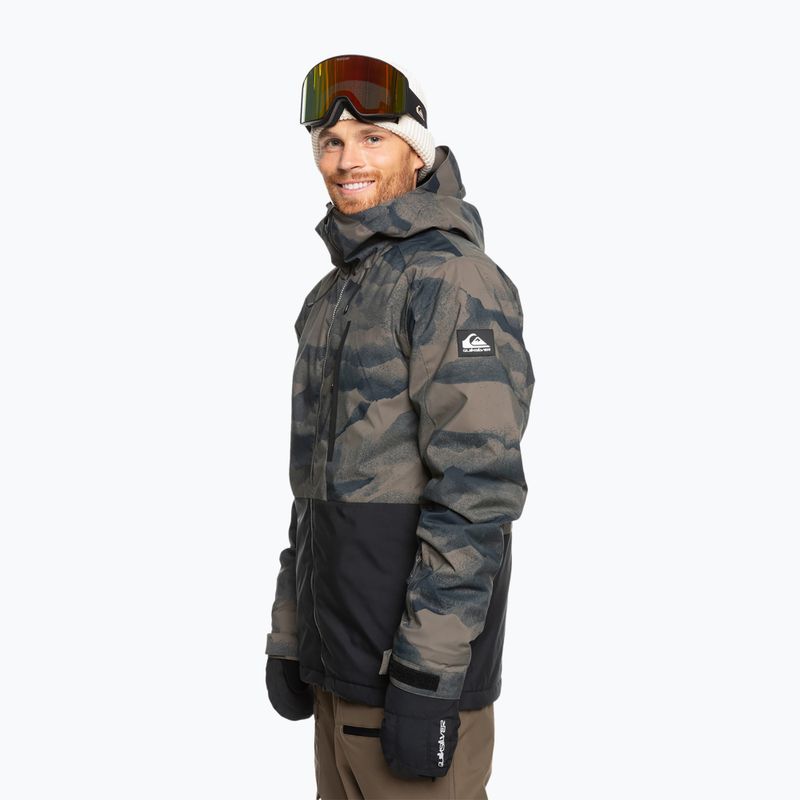 Quiksilver Männer Mission gedruckt Block Berg Spray Feldflasche Snowboardjacke 3