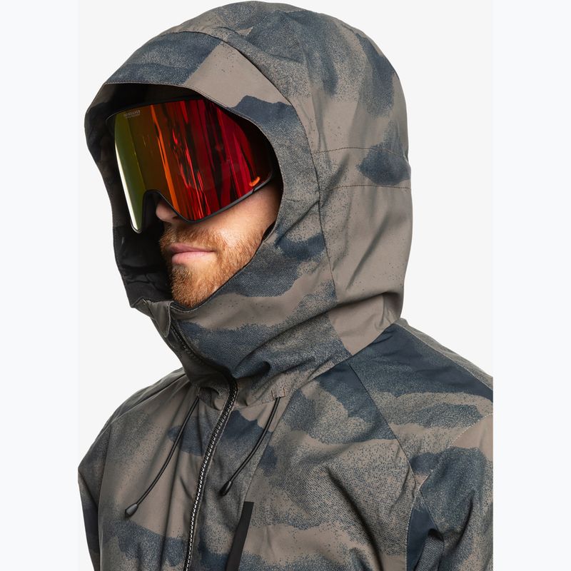 Quiksilver Männer Mission gedruckt Block Berg Spray Feldflasche Snowboardjacke 4