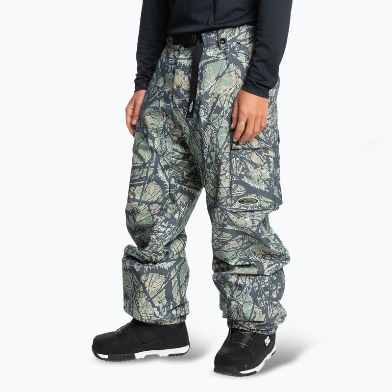 Snowboardhose Herren Quiksilver Snow Down Cargo woodland abstract sea spray 4