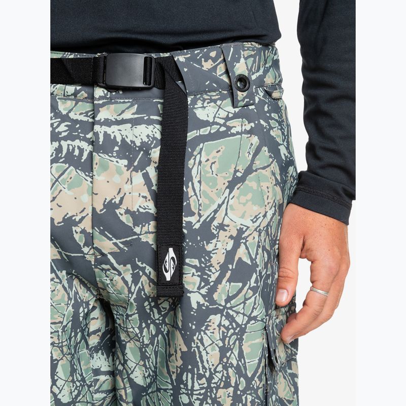 Snowboardhose Herren Quiksilver Snow Down Cargo woodland abstract sea spray 5