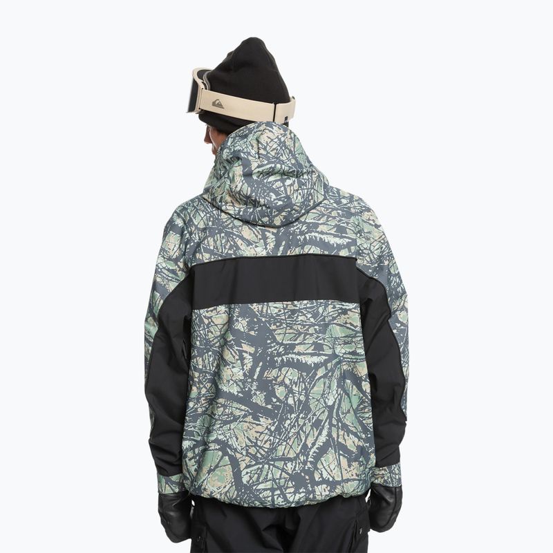 Snowboardjacke Herren Quiksilver High Altitude 20K woodland abstract sea spray 2