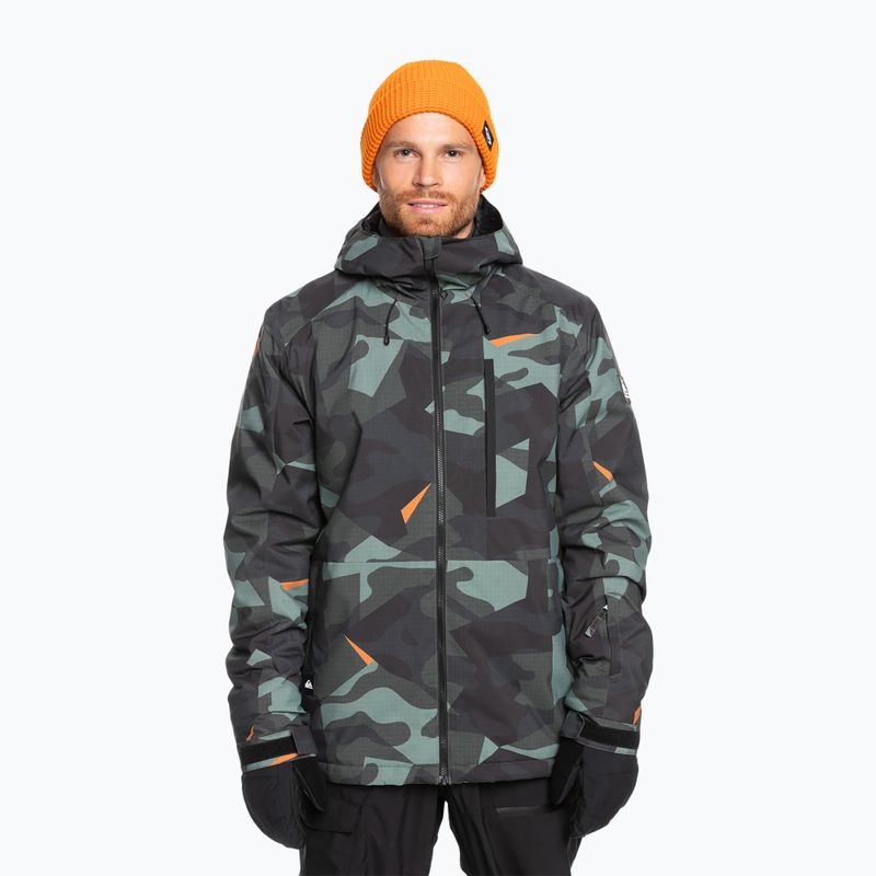 Herren Quiksilver Mission gedruckt Rätsel camo Meer Spray Snowboard Jacke