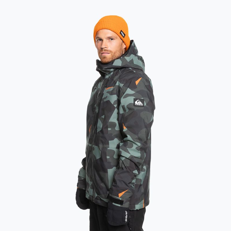 Herren Quiksilver Mission gedruckt Rätsel camo Meer Spray Snowboard Jacke 3