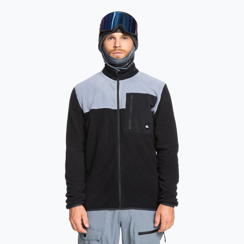 Snowboard Sweatshirt Hoodie  Herren Quiksilver Aker Full Zip Fleece  true black