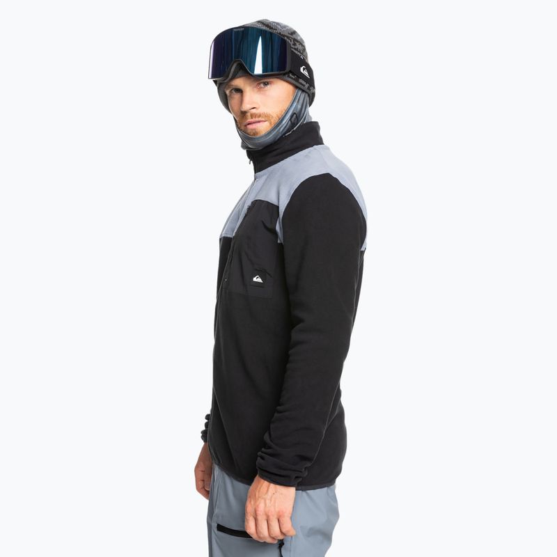 Snowboard Sweatshirt Hoodie  Herren Quiksilver Aker Full Zip Fleece  true black 3