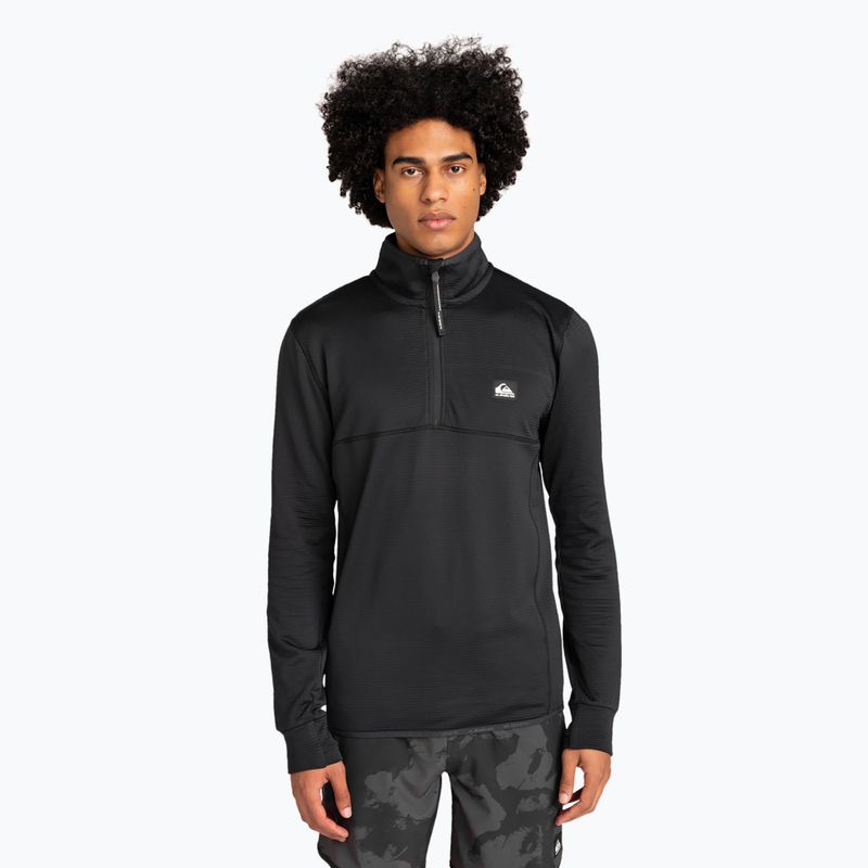 Snowboard Sweatshirt Hoodie  Herren Quiksilver Steep Point Half Zip Fleece true black