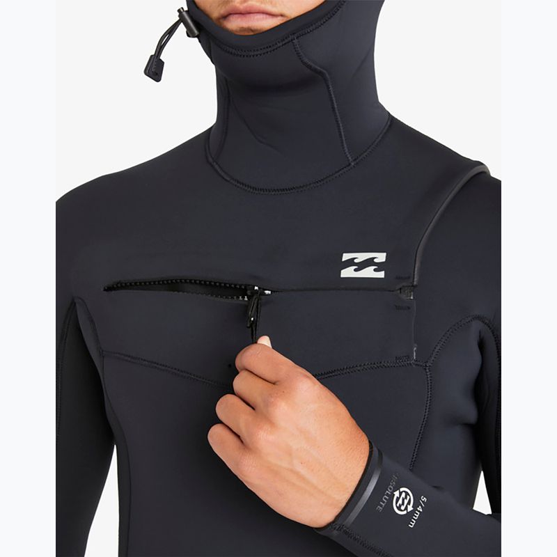 Neoprenanzug Herren Billabong 5/4 mm Absolute Natural Chest Zip Hooded black 5