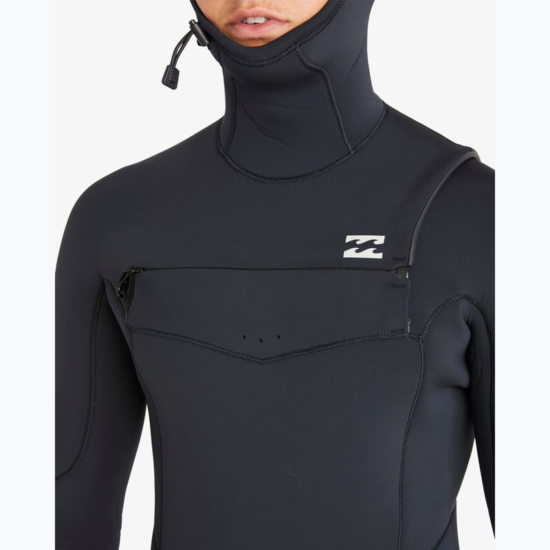 Neoprenanzug Herren Billabong 5/4 mm Absolute Natural Chest Zip Hooded black 8
