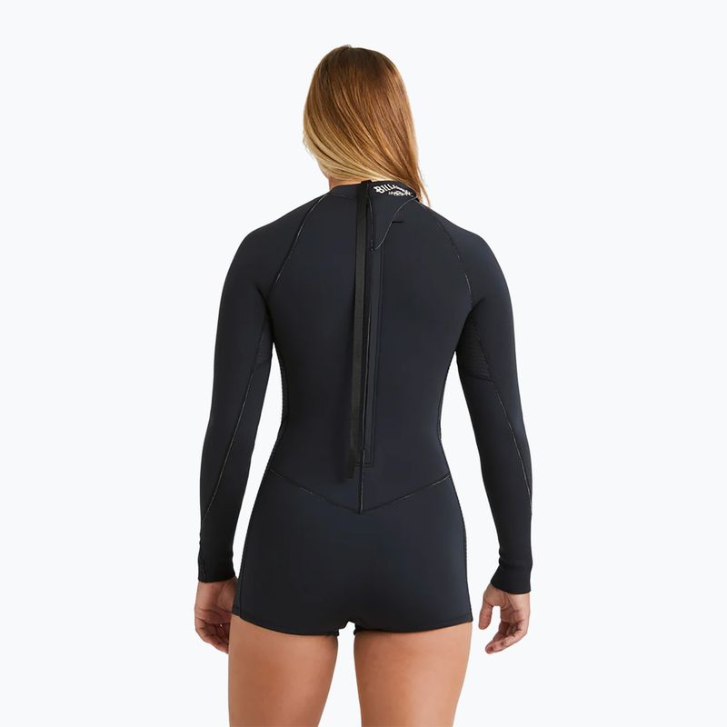 Neoprenanzug Damen Billabong 2/2 mm Spring Fever Natural Back Zip LS Spring black 3