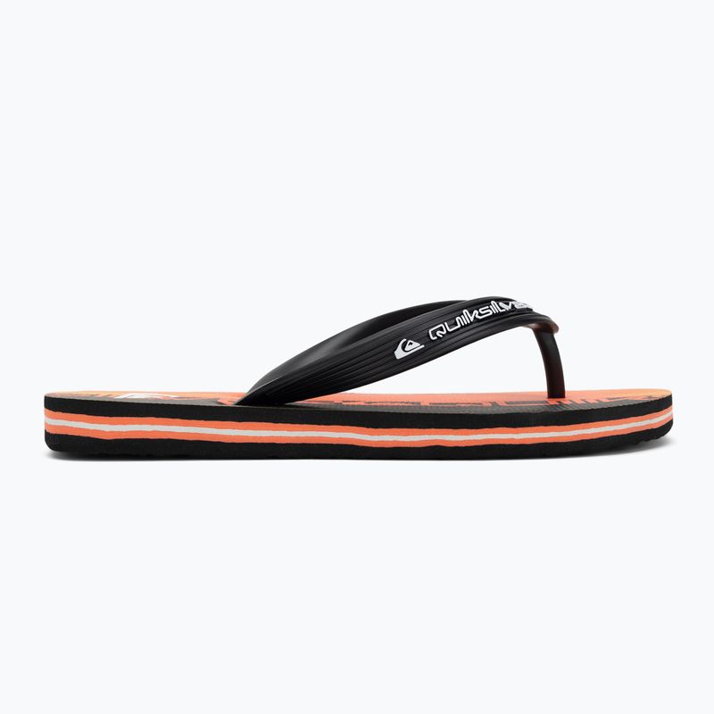 Quiksilver Molokai Art 25 Jugend feurige Koralle Wortblock Flip Flops 2