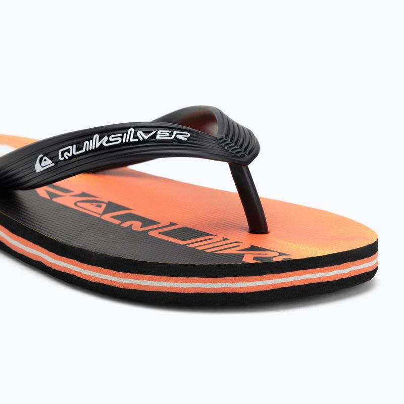 Quiksilver Molokai Art 25 Jugend feurige Koralle Wortblock Flip Flops 7