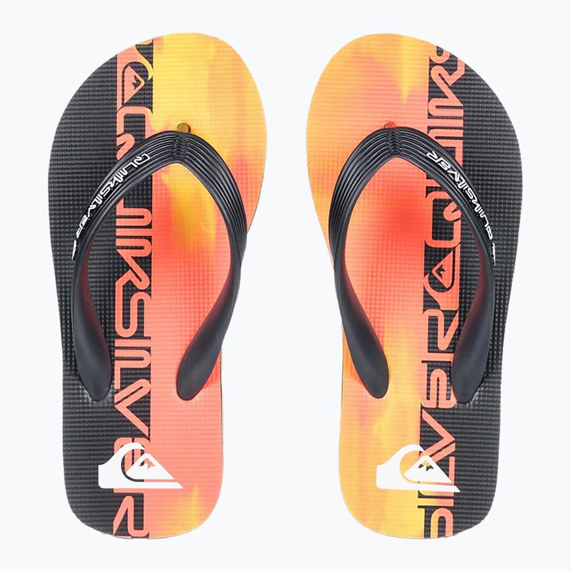 Quiksilver Molokai Art 25 Jugend feurige Koralle Wortblock Flip Flops 2