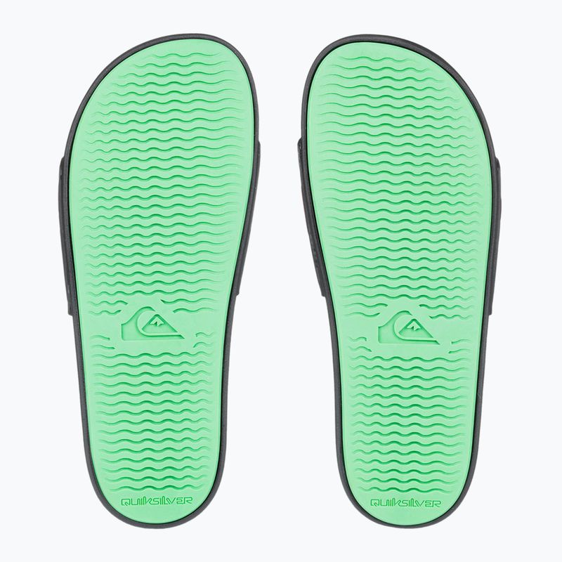 Quiksilver Herren Rivi Wordmark Slide II schwarz rasta flip-flops 2