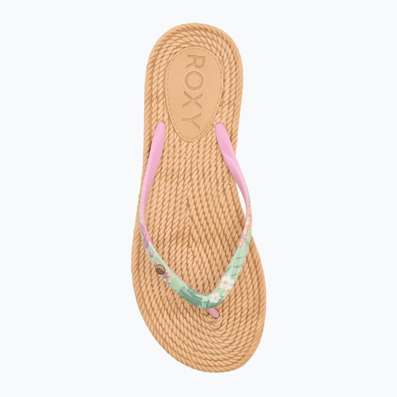 ROXY South Beach III grün/rosa Damen-Flip-Flops 5