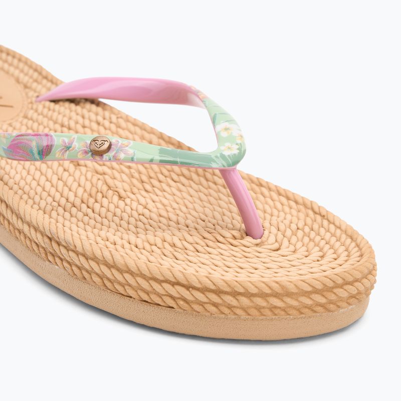 ROXY South Beach III grün/rosa Damen-Flip-Flops 7