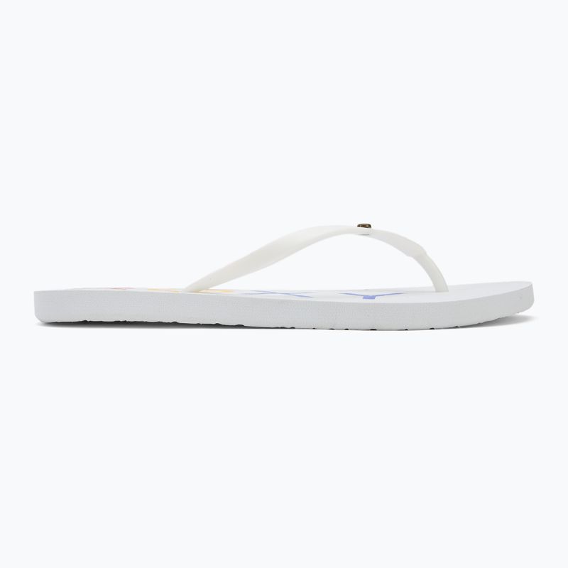 ROXY Sandy III Damen Flip Flops weiß/Regenbogen Monogramm 2