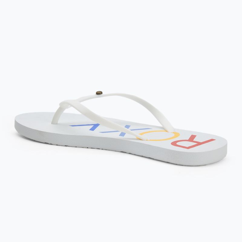 ROXY Sandy III Damen Flip Flops weiß/Regenbogen Monogramm 3