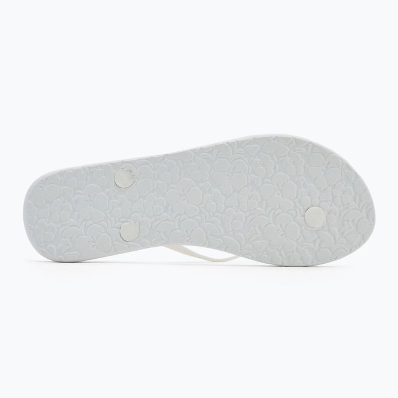 ROXY Sandy III Damen Flip Flops weiß/Regenbogen Monogramm 4