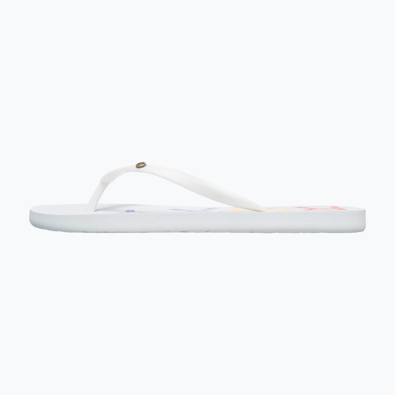 ROXY Sandy III Damen Flip Flops weiß/Regenbogen Monogramm 9