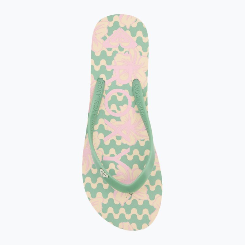 ROXY Tahiti VII grün/rosa Damen-Flip-Flops 5