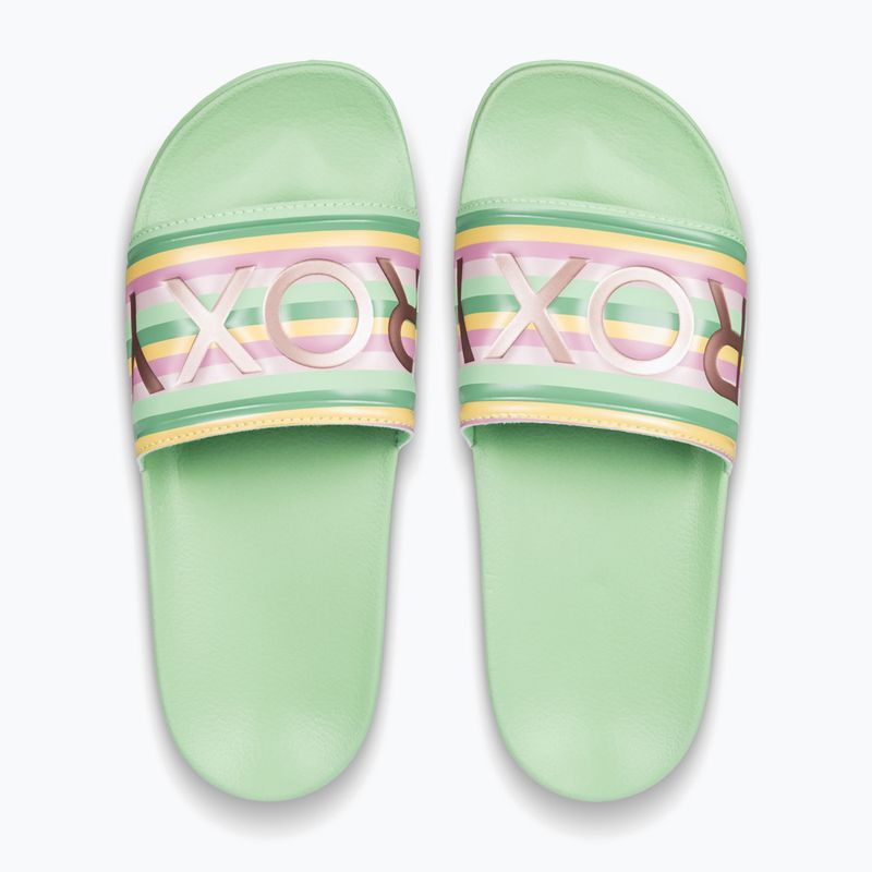 ROXY Slippy II grün gestreifte Damen Flip-Flops 2