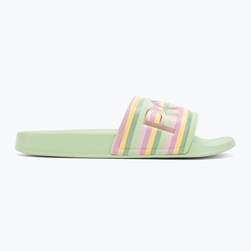 ROXY Slippy II grün gestreifte Damen Flip-Flops 2