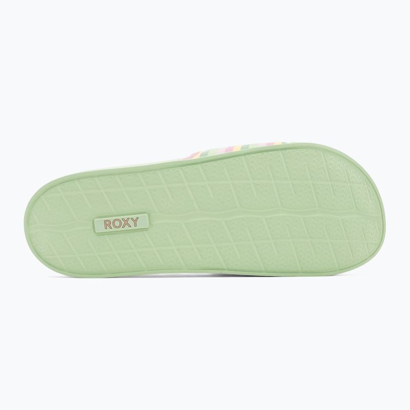 ROXY Slippy II grün gestreifte Damen Flip-Flops 4