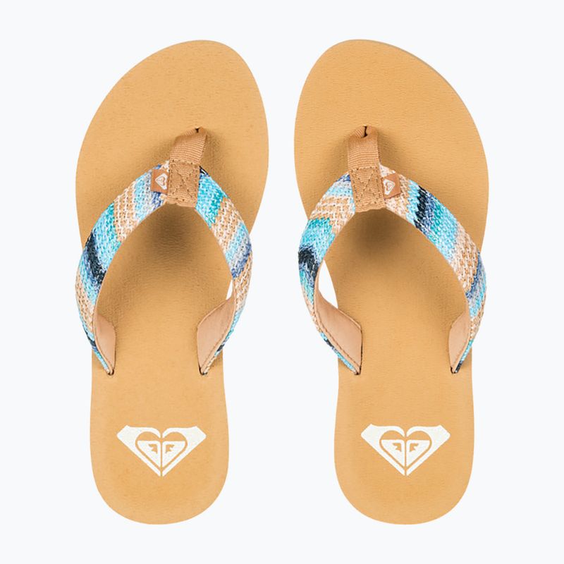 Damen ROXY Porto Raffia II blau Tiefen Flip Flops 2