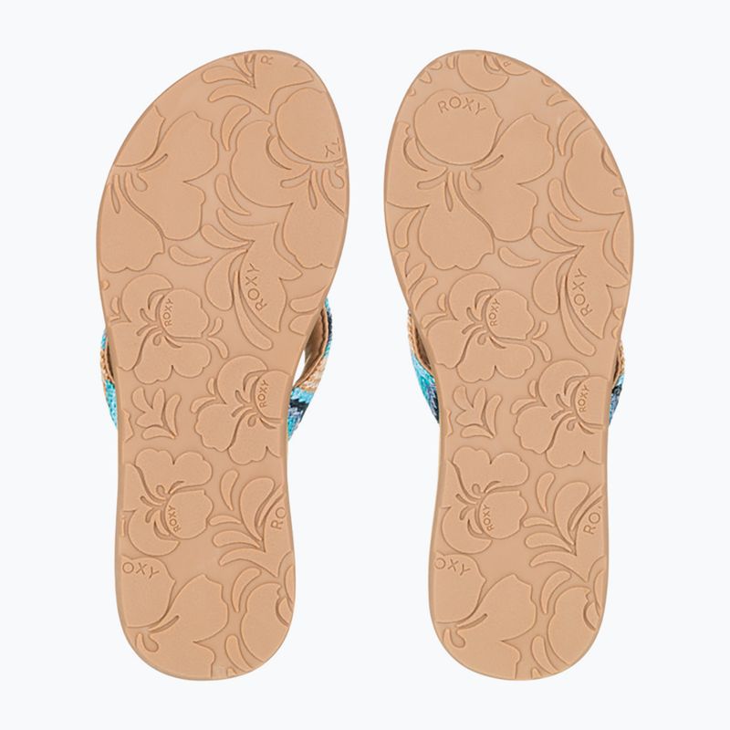 Damen ROXY Porto Raffia II blau Tiefen Flip Flops 3